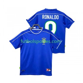 Camiseta Brasil Ronaldo 9 Retro Segunda Equipación 1998